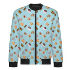 Classic Aussie Food Icons Men's Casual Zip‑Up Bomber Jacket