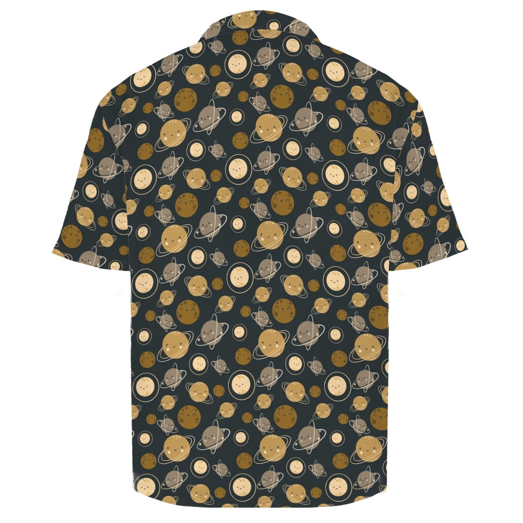 Planets Men's Crinkle Hawaiian Shirt
