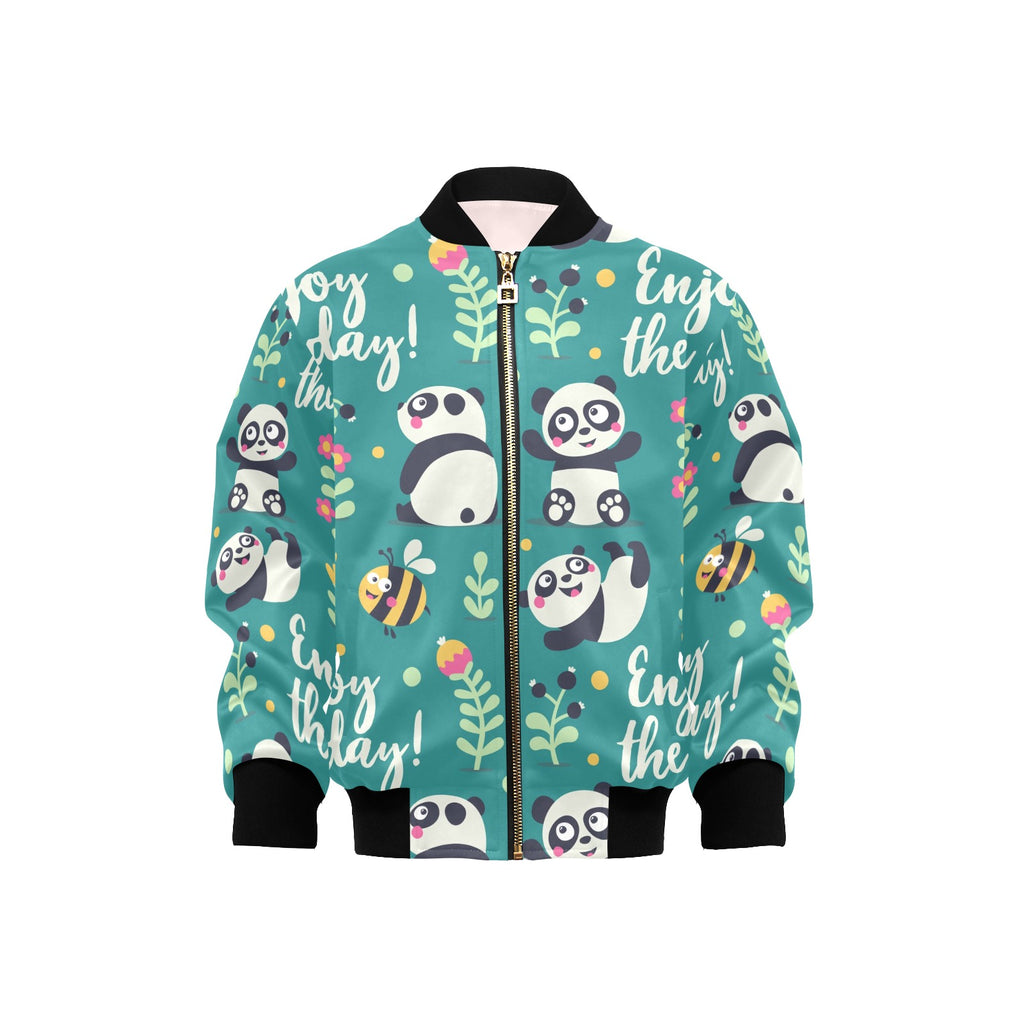 Playful Pandas Kids Bomber Jacket XL Kids Bomber Jacket animal Printed Offshore