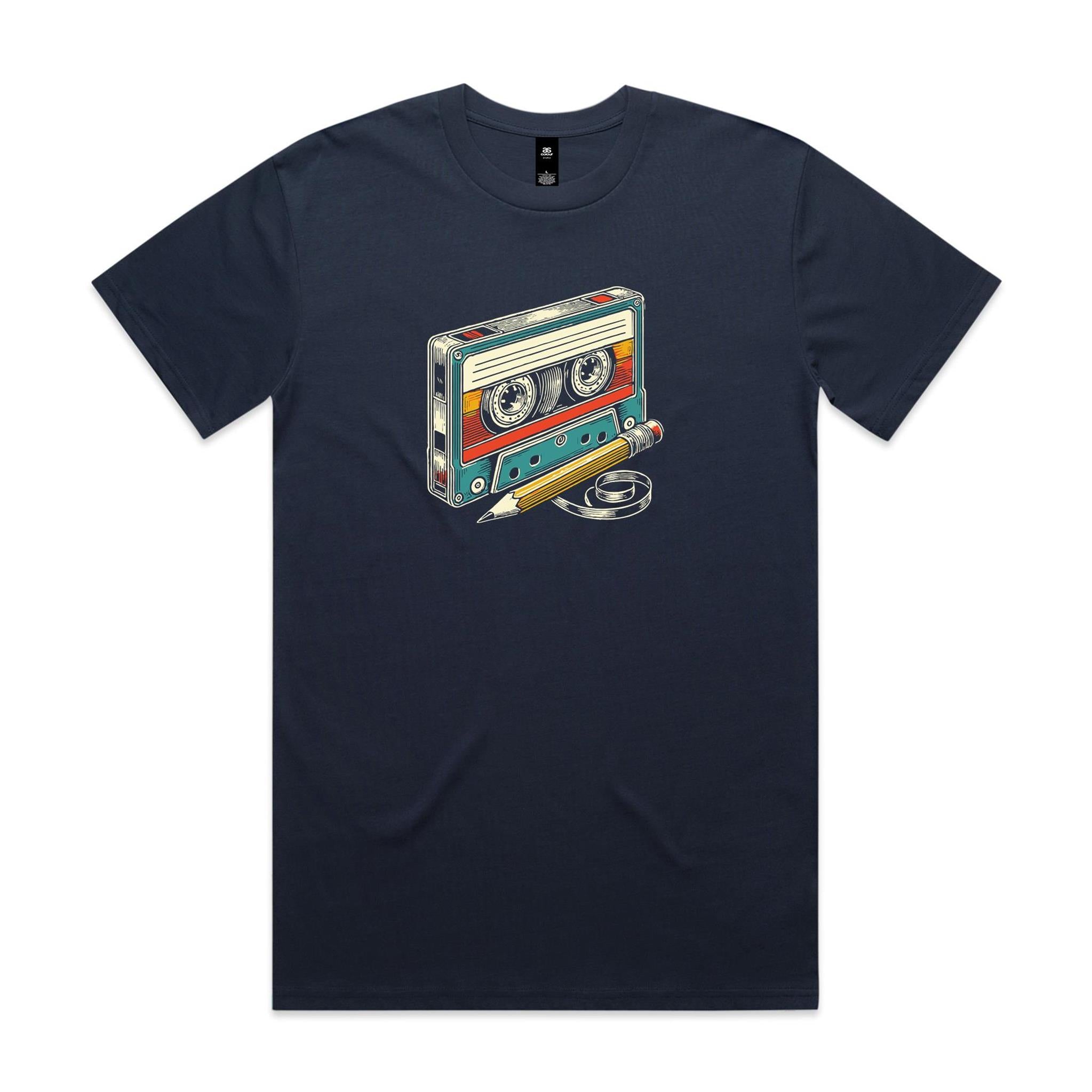 Cassette Tape And Pencil - Mens T-shirt