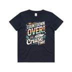 Countdown Over, It's Cruise Time Kids Cruise T-shirt Navy Kids Cruise T-shirt Cruise Printed In Australia