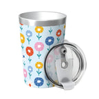 Abstract Cute Flowers Small Stainless Steel Travel Mug Cup 12oz/350ml