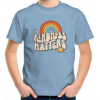 Kindness Matters - Kids Youth T-Shirt Carolina Blue Kids Youth T-shirt Kindness Positivity Printed In Australia Retro