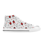 Ladybugs On The Move - Kids High Top Canvas Shoes