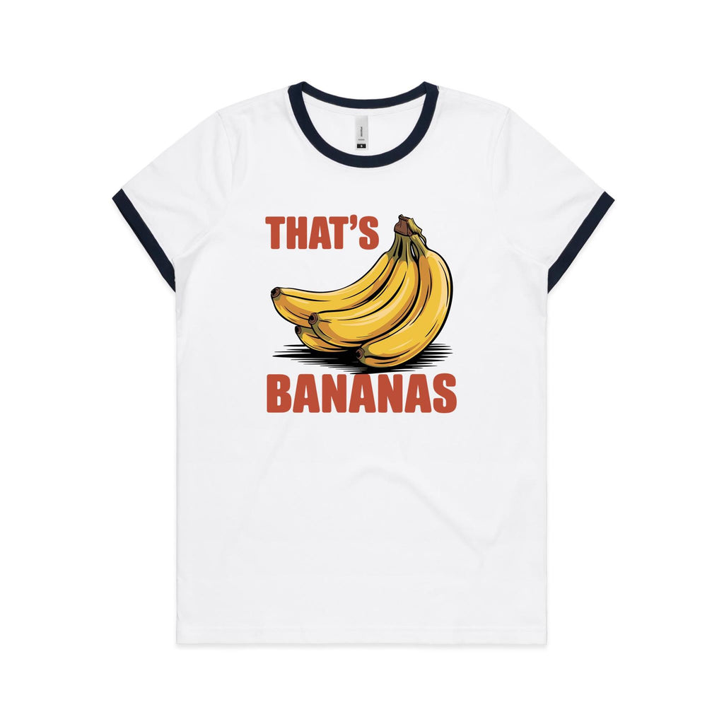 That's Bananas Women's AS Colour Ringer Tee