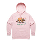 Sloth, I Like Naps - Womens Hoodie Pink Womens Hoodie animal Printed In Australia