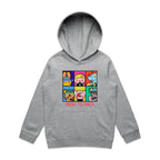 Born To Rock - Kids Hoodie Grey Marle Kids Hoodie Printed In Australia
