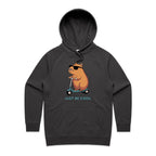 Just Be Cool, Capybara - Womens Hoodie Coal Womens Hoodie animal Printed In Australia