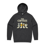 The Coffees, Crossing Road Men's AS Colour Hoodie Asphalt Marle Mens Hoodie Coffee Music Printed In Australia