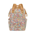 Colour Floral - Multi-Function Backpack, Nappy / Diaper Bag