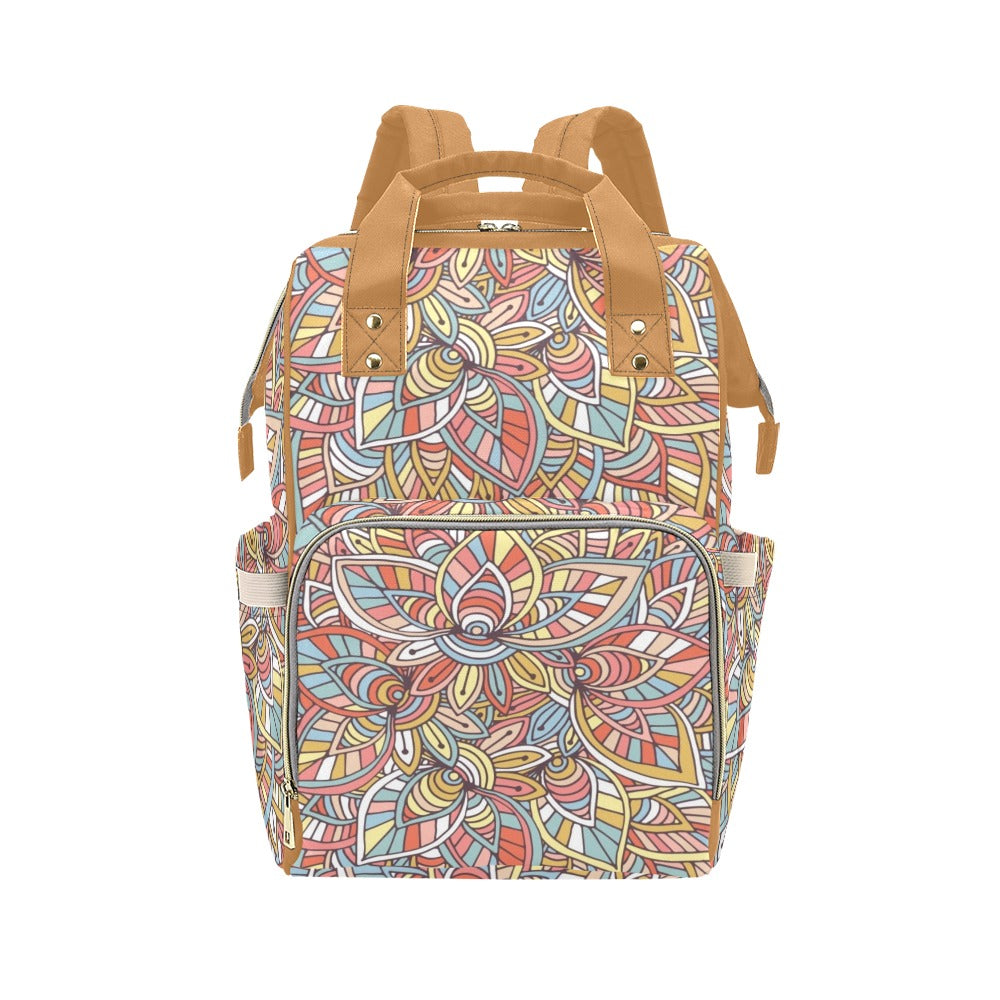 Colour Floral - Multi-Function Backpack, Nappy / Diaper Bag