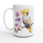 Personalise - Cockatoo, Australian Birds - White 15oz Ceramic Mug Default Title Personalised 15oz Mug animal Globally Fulfilled