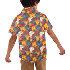 Comic Book Explosions Junior Kids Hawaiian Shirt