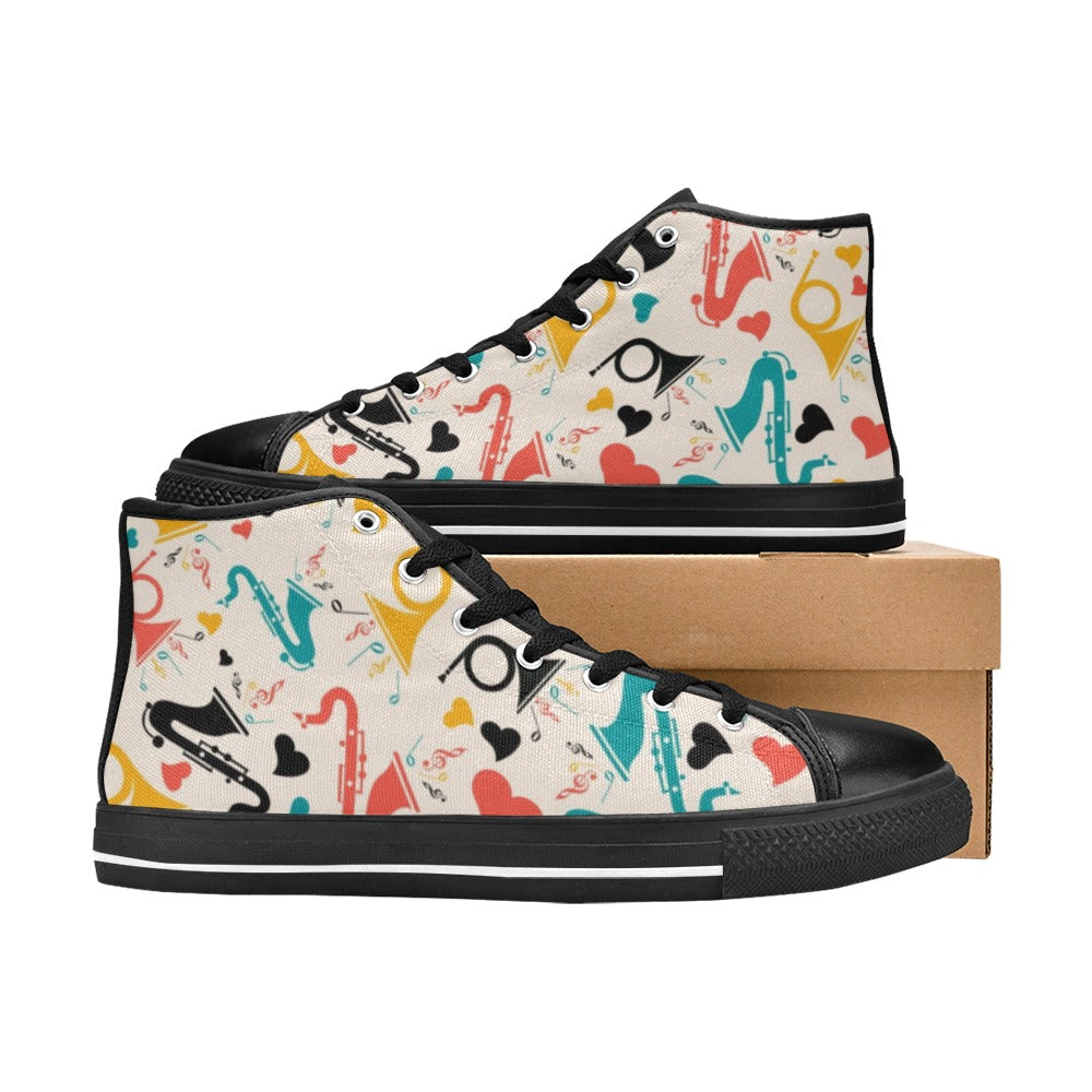Brass Section - Women's High Top Canvas Shoes