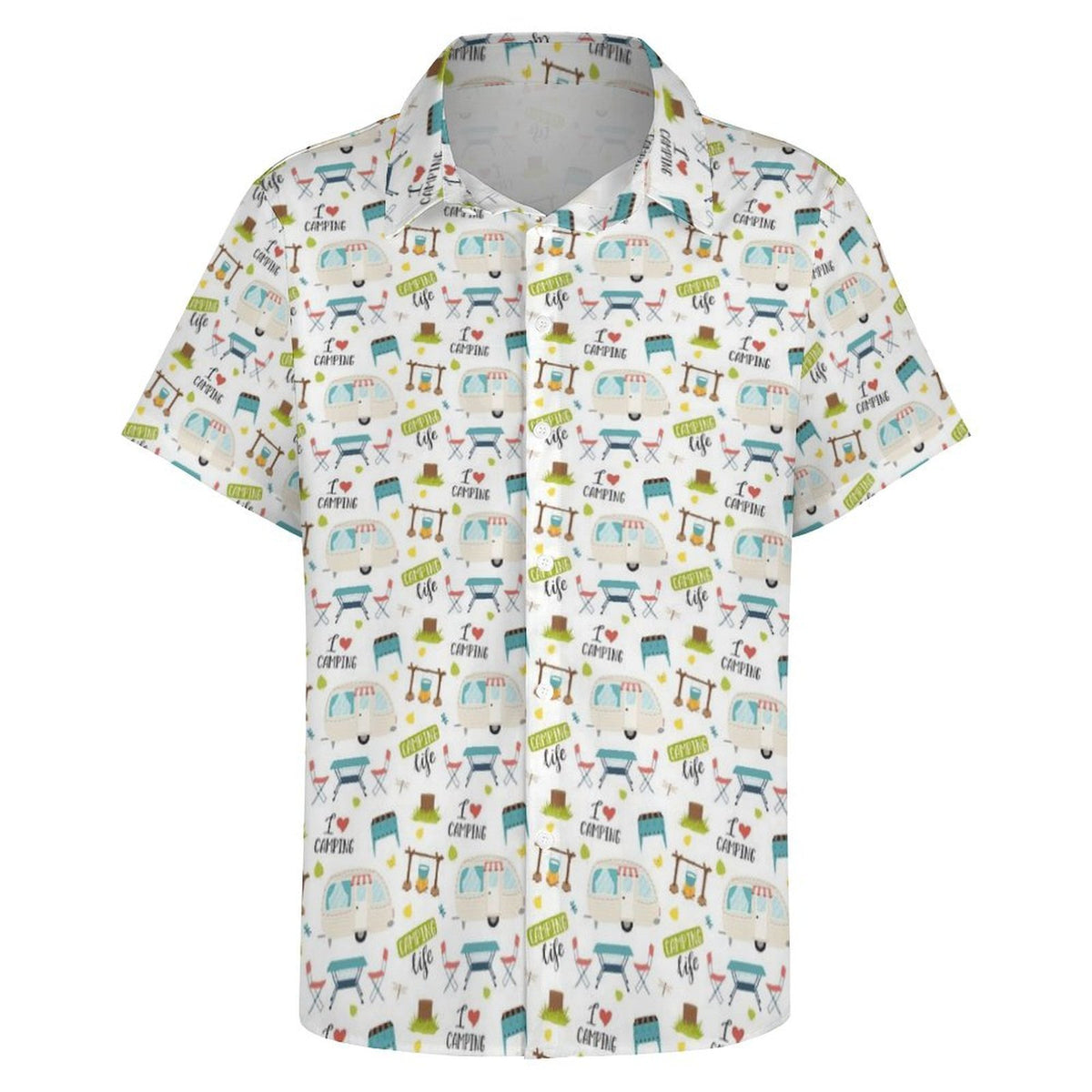 Camping Life Women's Collared Pocketless Short Sleeve Shirt
