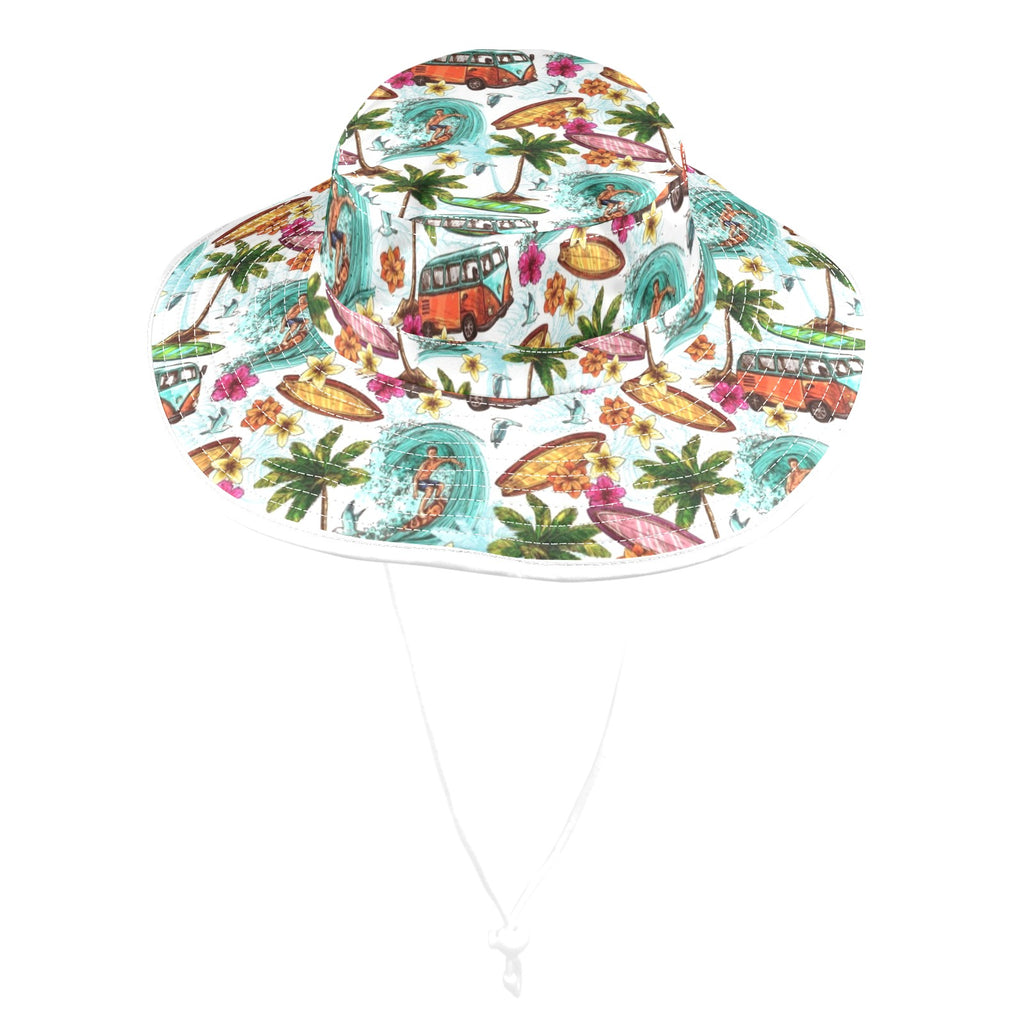 Surfing Safari Wide Brim Bucket Hat Wide Brim Bucket Hat Printed Offshore Surf