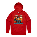 I Came, I Saw, I Forgot What I Was Doing, Retro Gentleman Men's AS Colour Hoodie Red Mens Hoodie comic Dad Printed In Australia
