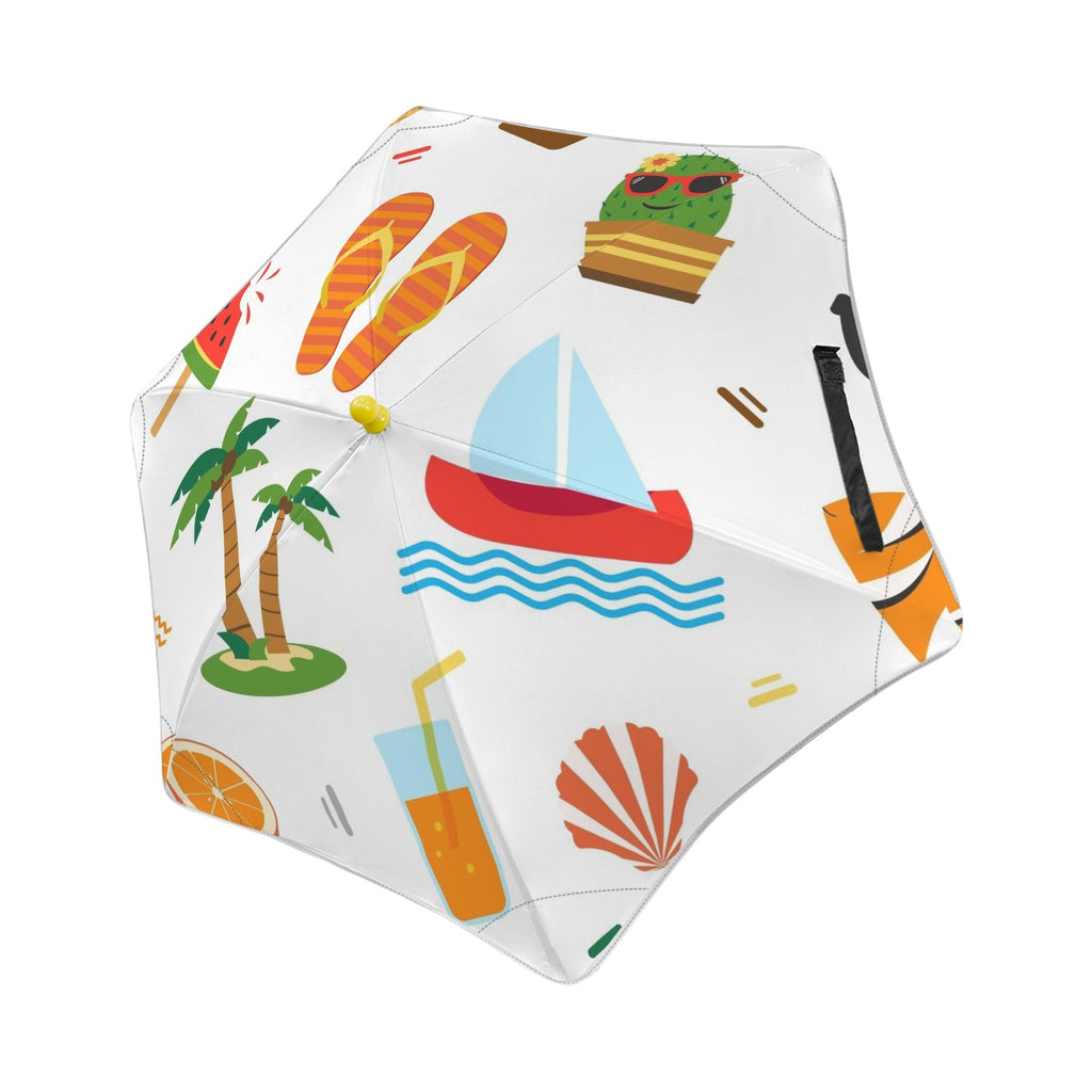 Beach Time Kids Safe Round Corner Umbrella One Size Kids Safe Round Corner Umbrella Printed Offshore Summer Surf