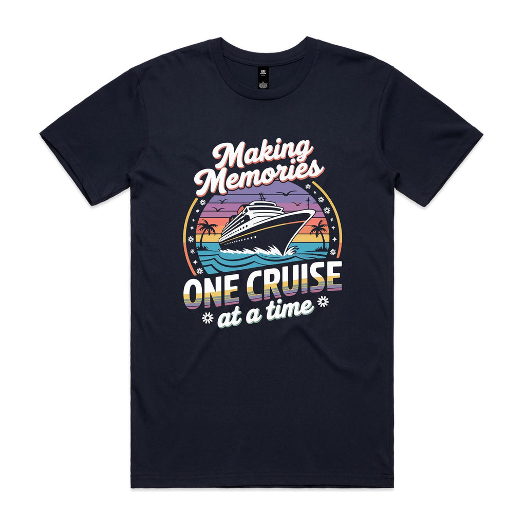 Making Memories, One Cruise At A Time Mens Cruise T-shirt Navy Mens Cruise T-shirt Cruise Printed In Australia