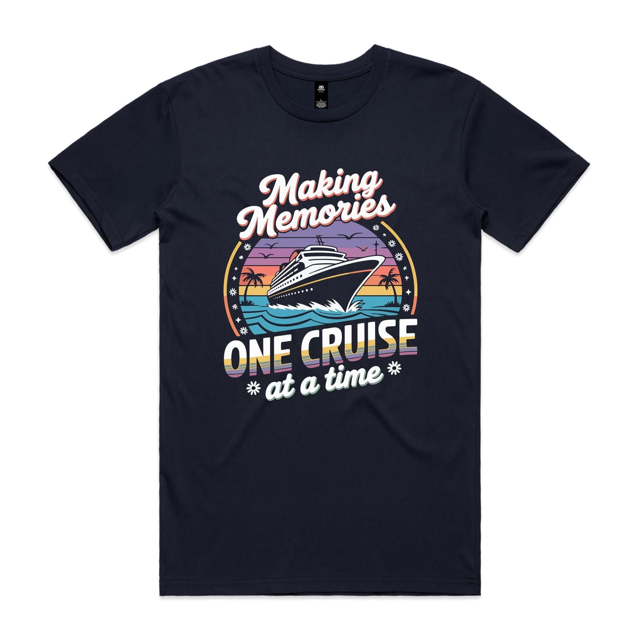 Making Memories, One Cruise At A Time Mens Cruise T-shirt Navy Mens Cruise T-shirt Cruise Printed In Australia
