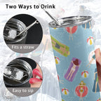 Beach Float - 20oz Tall Skinny Tumbler with Lid and Straw