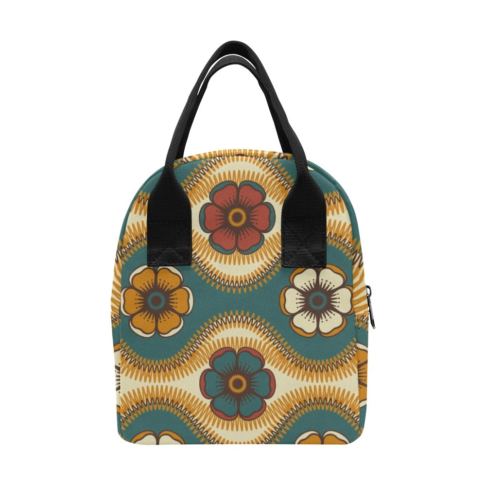 Vintage Floral Zipper Lunch Bag Zipper Lunch Bag Printed Offshore