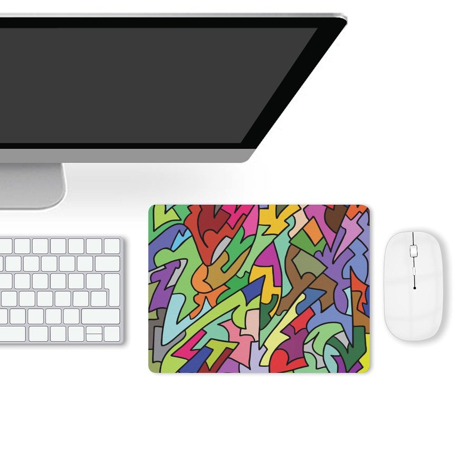 Bright Abstract Leather Mouse Pad Leather Mouse Pad Printed Offshore
