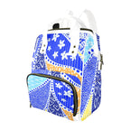 Blue Swirl - Multi-Function Backpack, Nappy / Diaper Bag