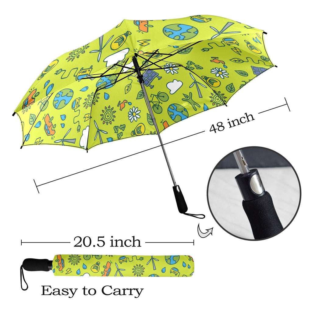 Go Green - Semi-Automatic Foldable Umbrella (Model U12) Semi-Automatic Foldable Umbrella (U12)