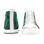 Tropical Leaves - Women's High Top Canvas Shoes