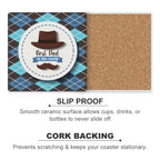 Best Dad In The World - Ceramic Coasters (Square) Ceramic Coasters Dad Printed Offshore