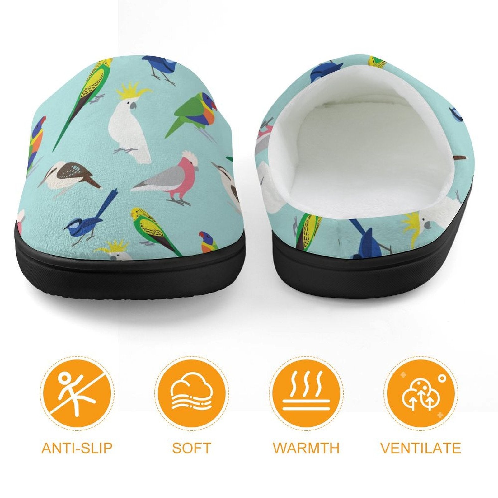 Australian Birds Kids Cotton Slippers