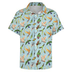 Parrots Women's Short-Sleeve Button Up Shirt Women's Short-Sleeve Button Up Shirt animal Birds Printed Offshore
