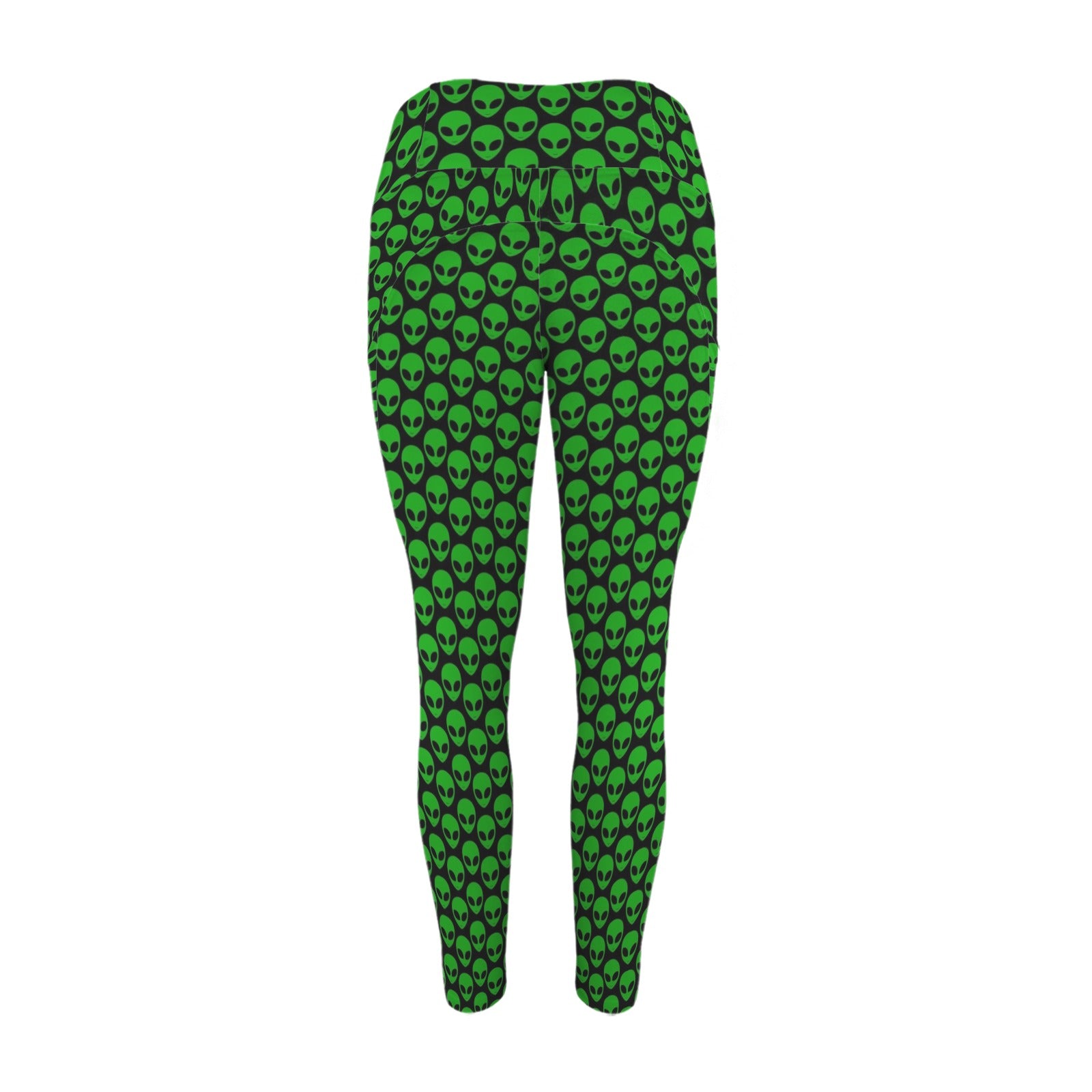 Aliens Women's High Waist Pockets Yoga Leggings Women's High Waist Pockets Yoga Leggings Printed Offshore Sci Fi