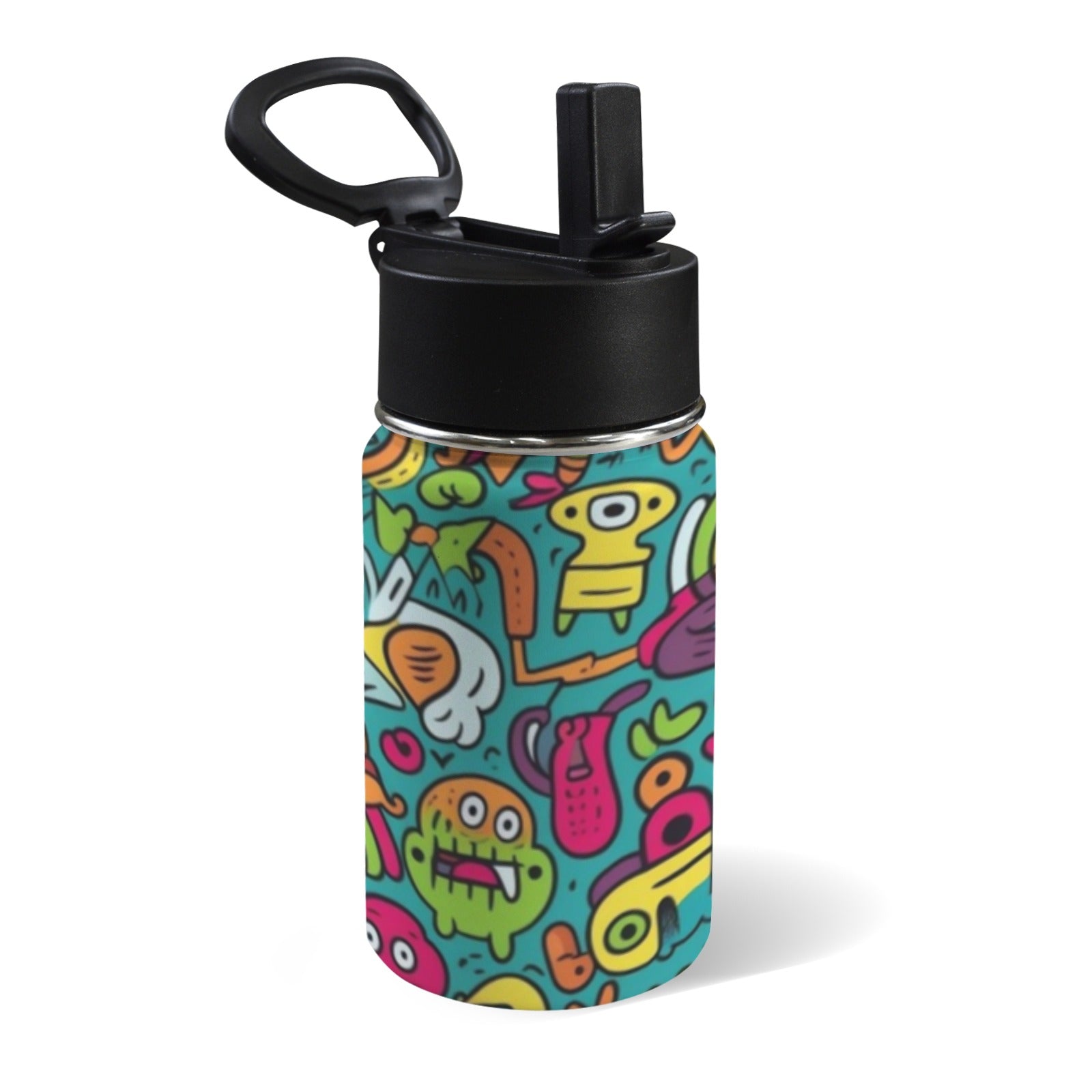 Crazy Characters 12oz Kids Water Bottle with Straw Lid