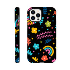 Bright Rainbow And Flowers - Apple iPhone Tough case iPhone 12 Pro iPhone Tough Case Globally Fulfilled Plants