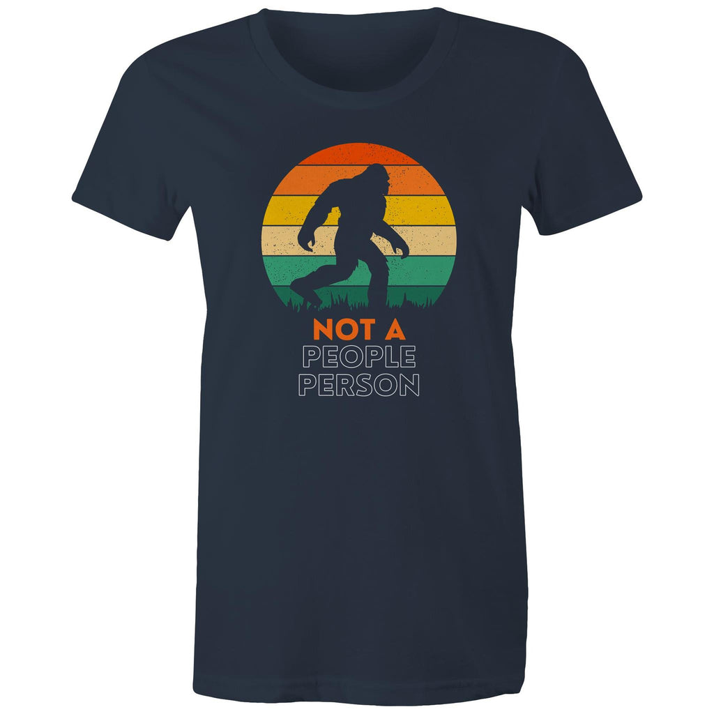 Not A People Person - Womens T-shirt Navy Womens T-shirt Printed In Australia