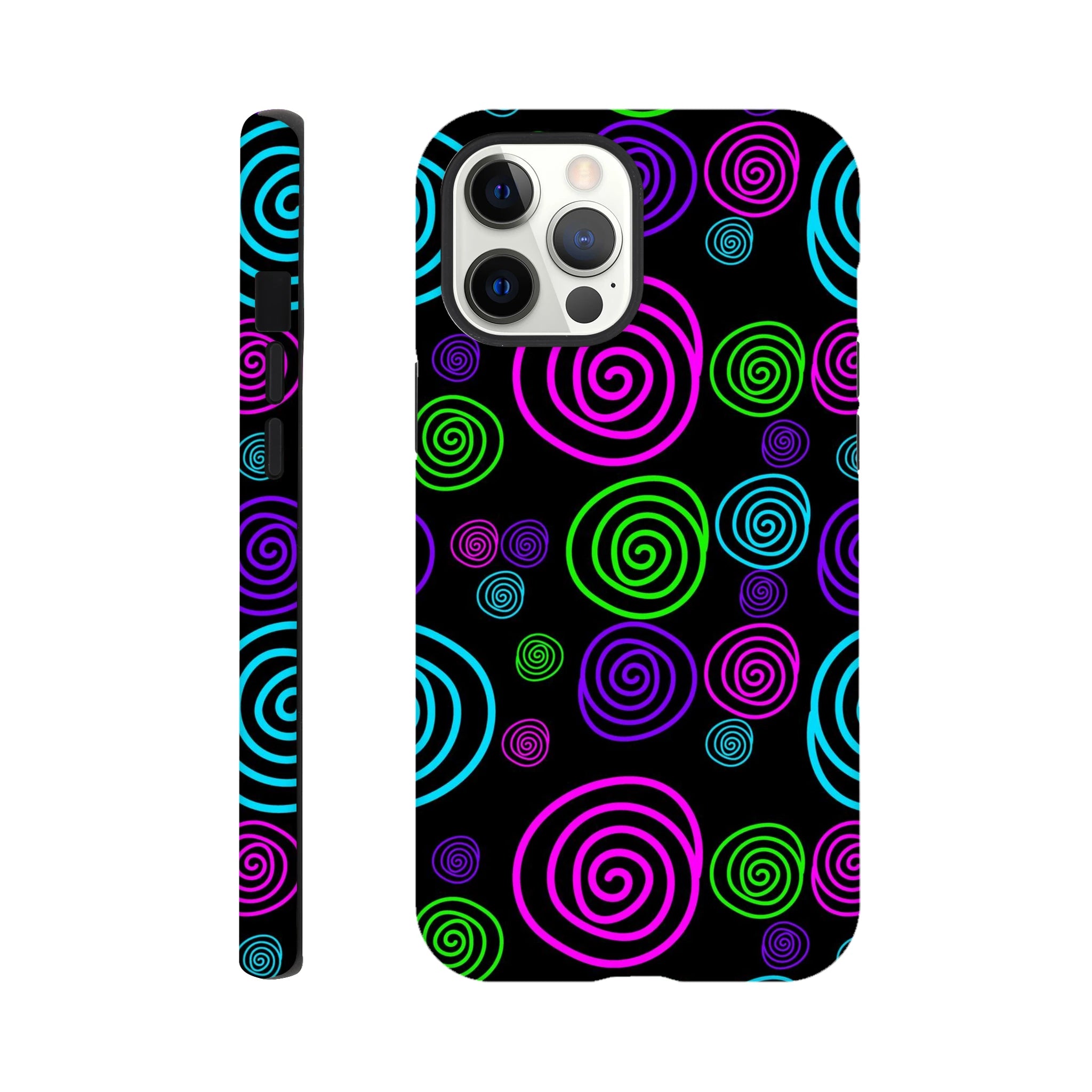 Bright Spirals - Apple iPhone Tough case iPhone 12 Pro Max iPhone Tough Case Globally Fulfilled
