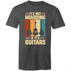 It's Not Hoarding If It's Guitars - Mens T-Shirt Asphalt Marle Mens T-shirt Music Printed In Australia