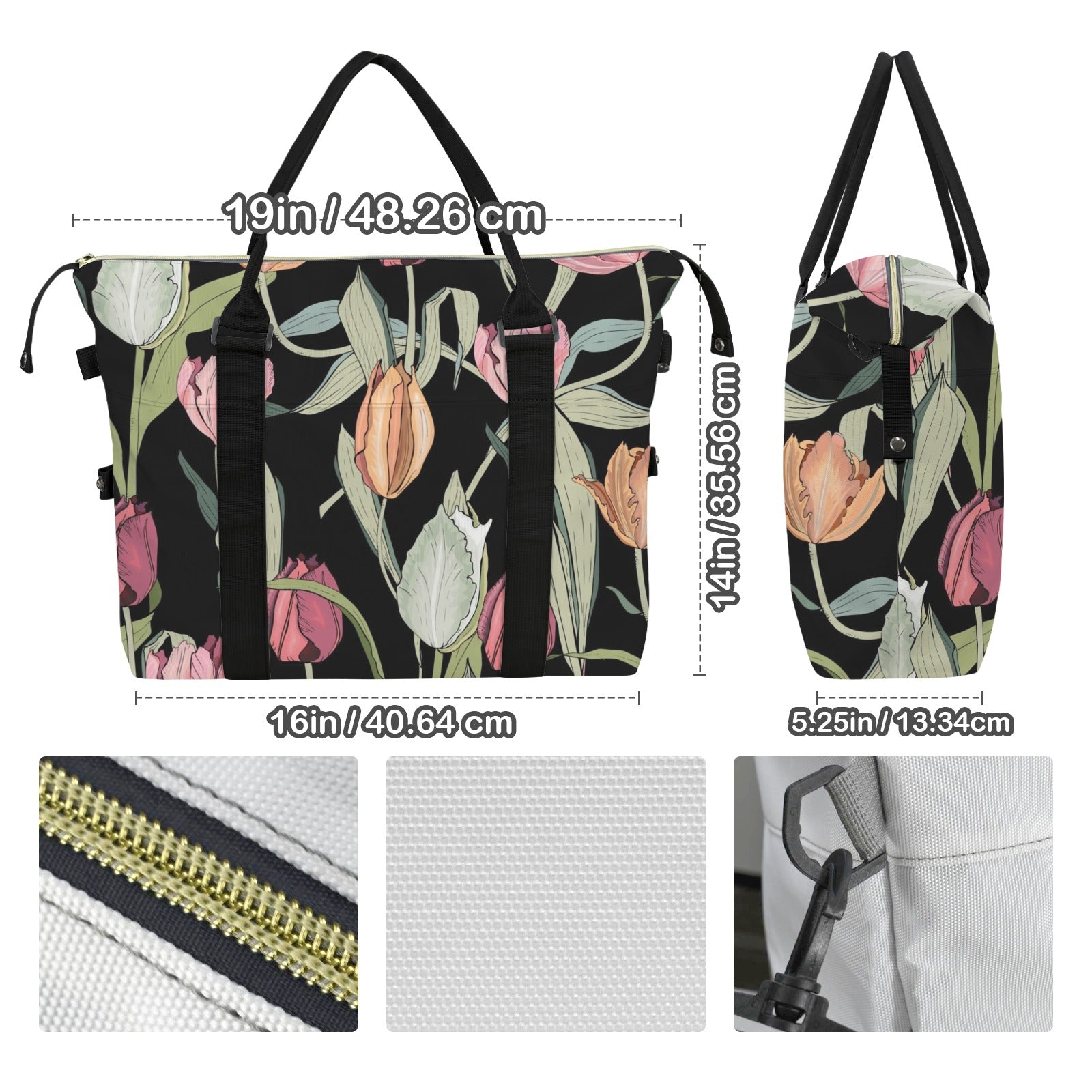 Tulips Duffle Bag-Simple (Model 1715) Duffle Bag-Simple (1715)