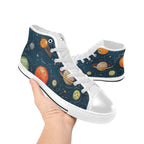 Galaxy - Kids High Top Canvas Shoes