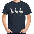 Duck Duck Goose - Kids Youth T-Shirt Navy Kids Youth T-shirt animal Games Printed In Australia