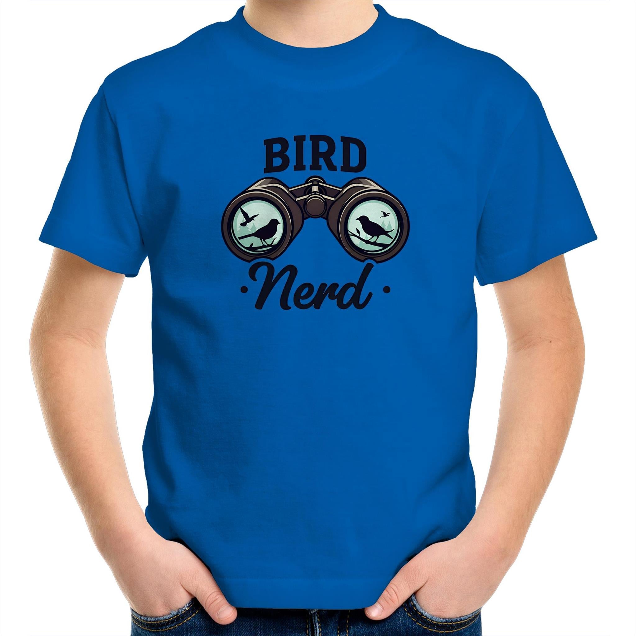 Bird Nerd - Kids Youth T-Shirt Bright Royal Kids Youth T-shirt animal Printed In Australia