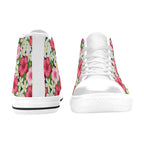Hibiscus Women's High Top Canvas Shoes Womens Classic High Top Shoes Plants Printed Offshore