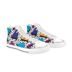 80's Abstract - Men's High Top Canvas Shoes Men's Classic High Top Canvas Shoes Printed Offshore Retro