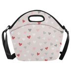 Pretty Hearts - Neoprene Lunch Bag Neoprene Lunch Bag Printed Offshore