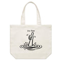 I'm Fine Drowning Thumbs Up Shoulder Canvas Tote Bag