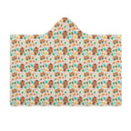 Woodland Baby Animals Kids Hooded Blanket 100cm x 130cm Kids Hooded Blanket animal Printed Offshore