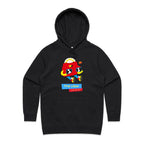 The View From The 90's - Womens Hoodie Black Womens Hoodie Printed In Australia Retro