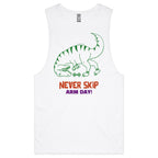 Never Skip Arm Day, T-Rex - Tank Top Tee White Drop Arm Tank Top Fitness Printed In Australia